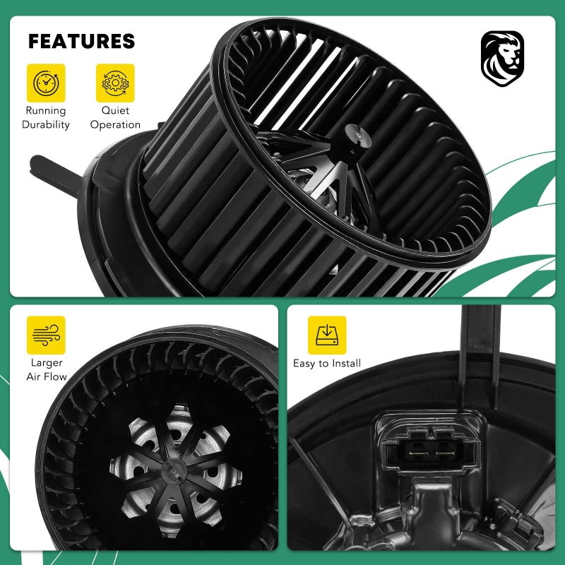 YHTAUTO A/C Heater Blower Motor Fan Assembly for Volkswagen Jetta Golf Eos CC GTI Passat Tiguan Rabbit Audi A3 Quattro - Image 5